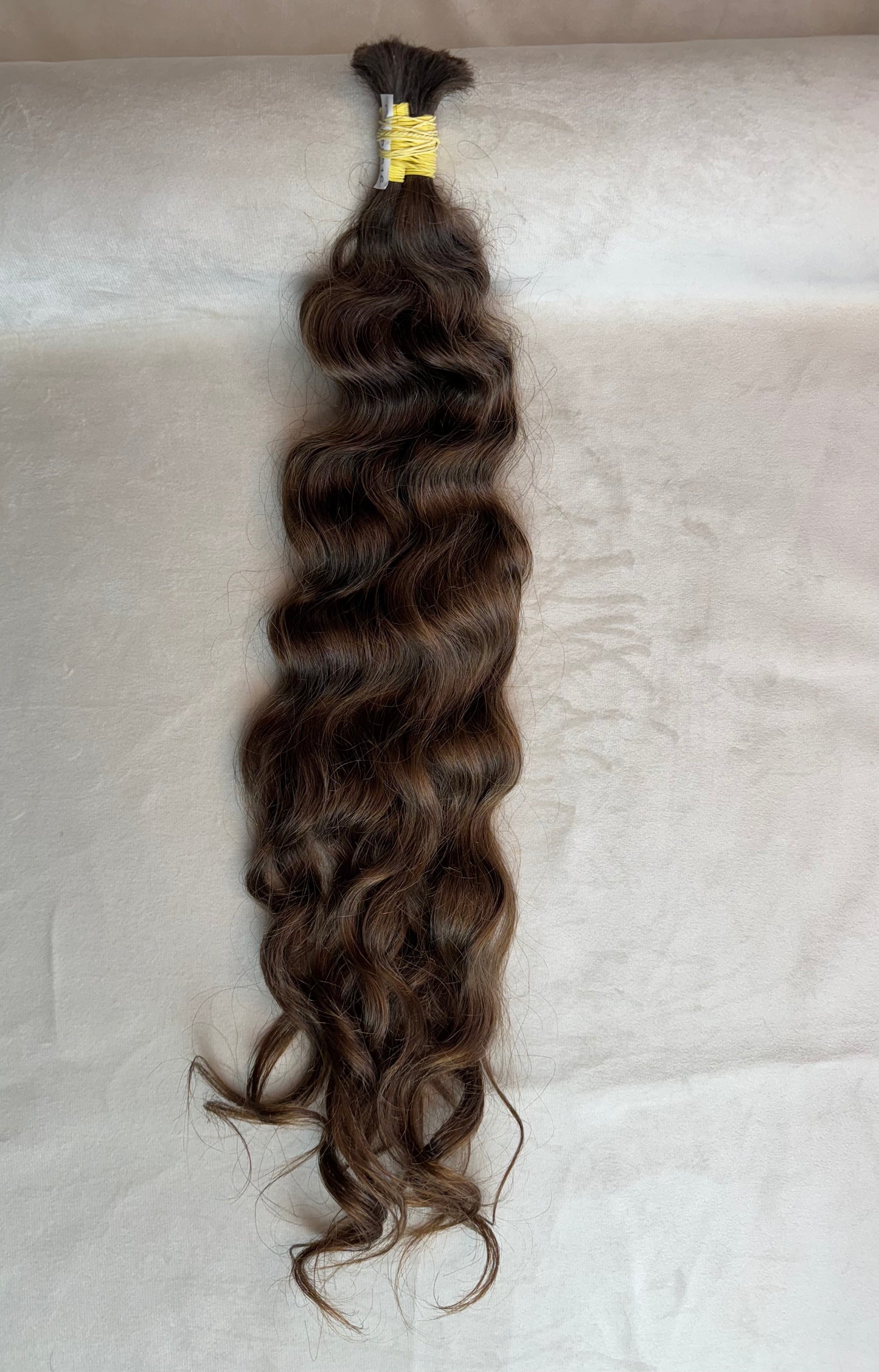 Cabelo Humano Brasileiro - Loiro Natural - Ondulado - 90 g | 58 cm