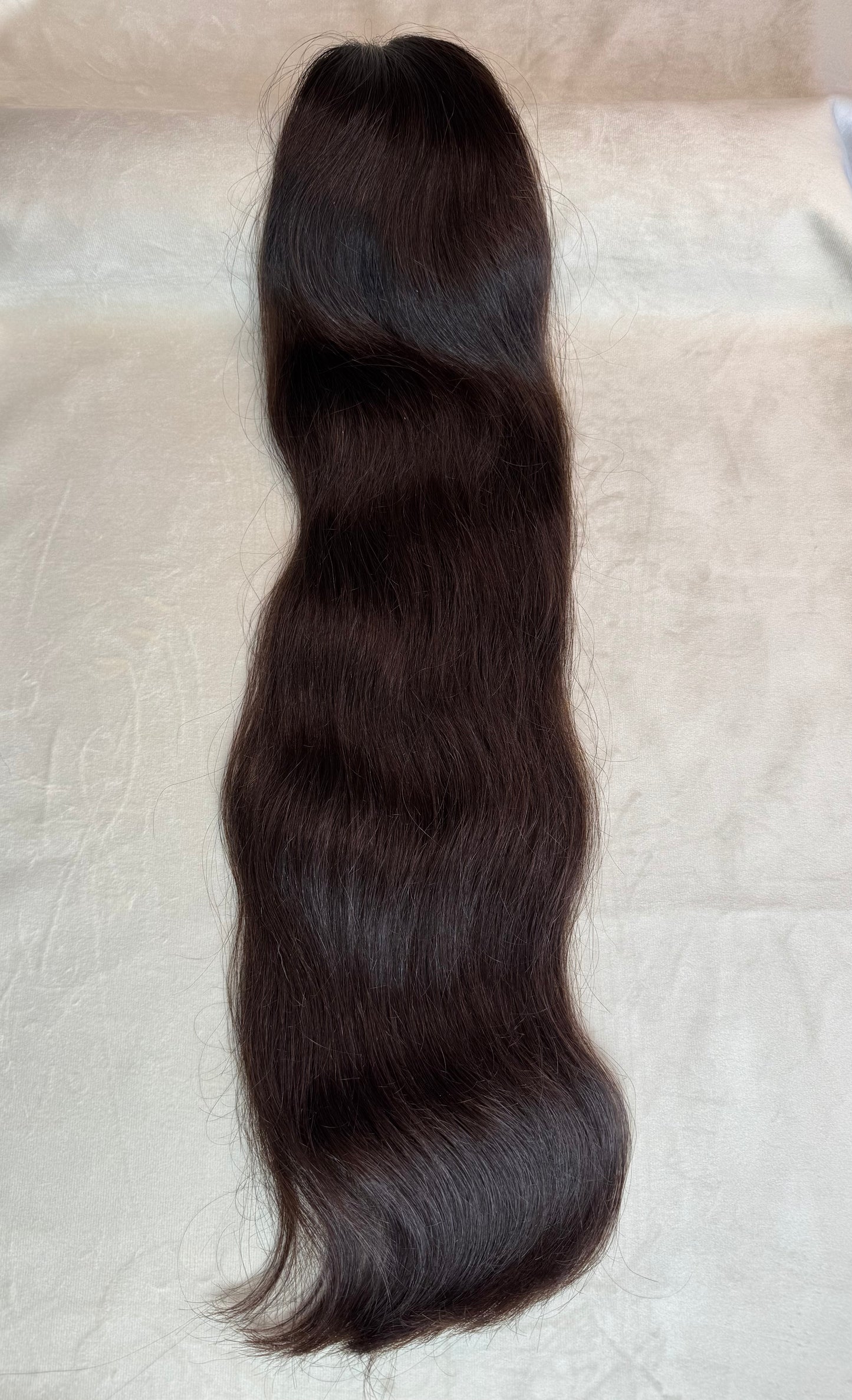Cabelo Humano Brasileiro - Castanho - liso - 200 g | 80 cm