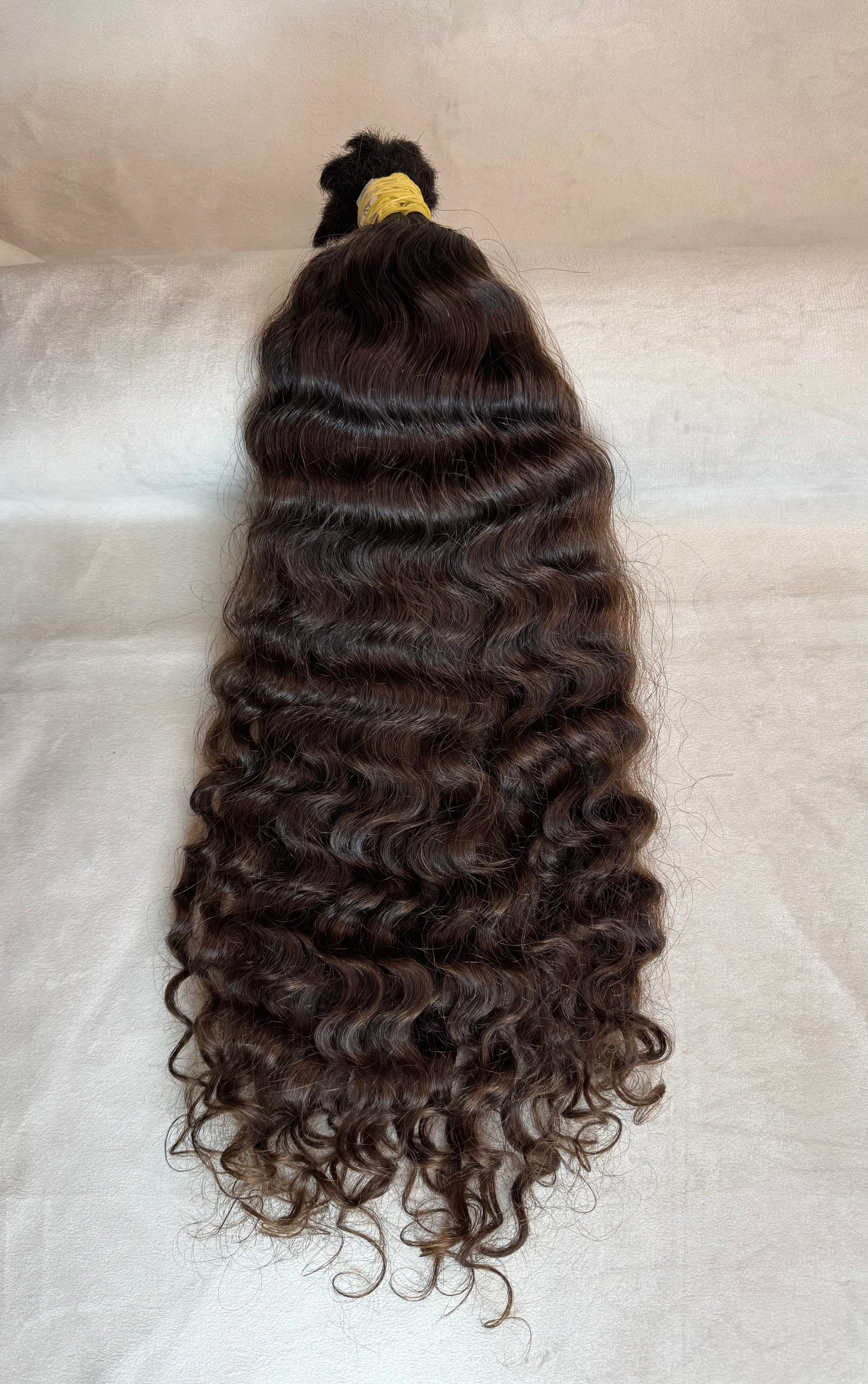Cabelo Humano Brasileiro- Castanho - Cacheado – 50 cm | 150g