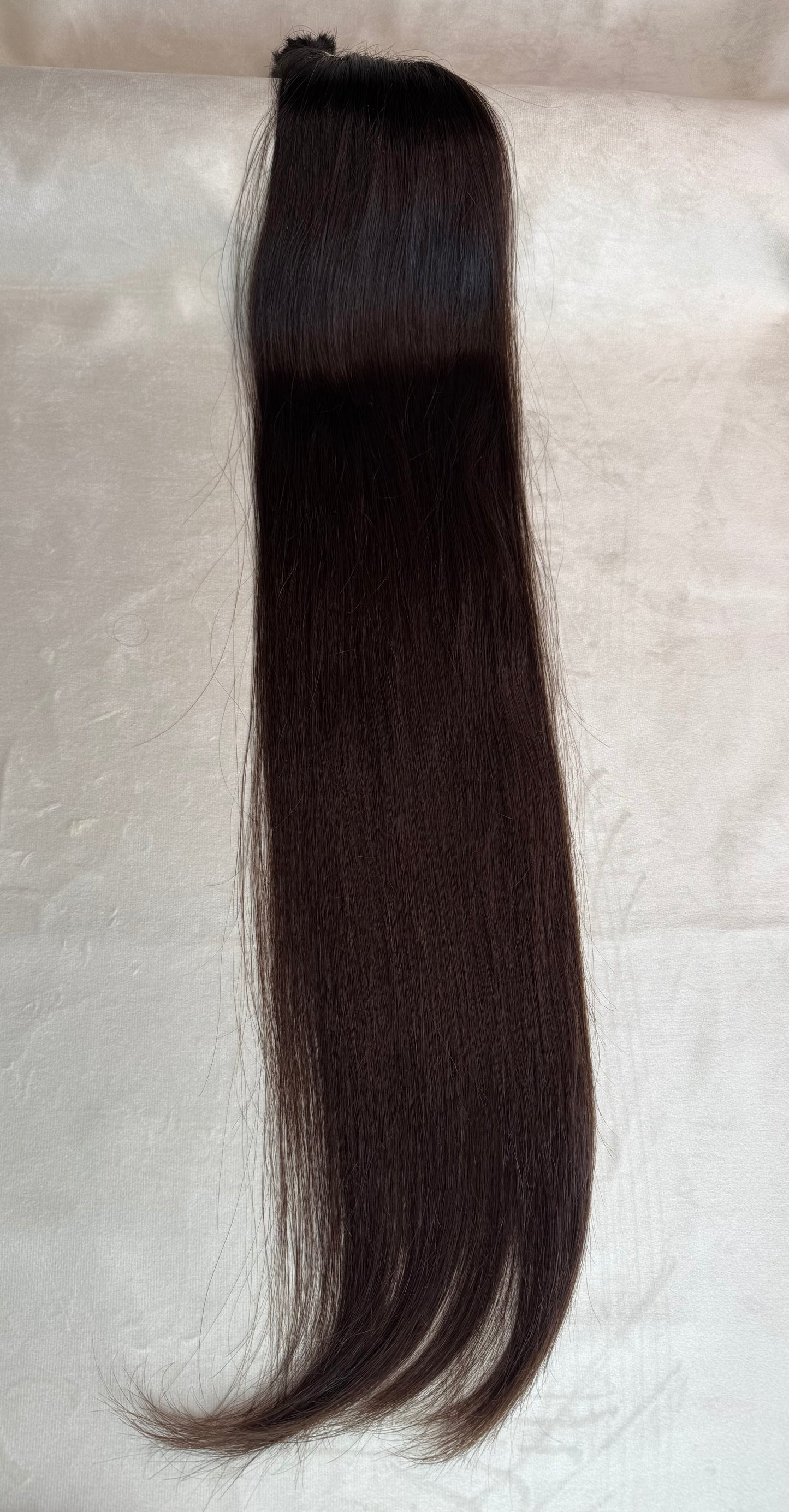 Cabelo Humano Brasileiro - Castanho - Liso - 115 g | 85 cm