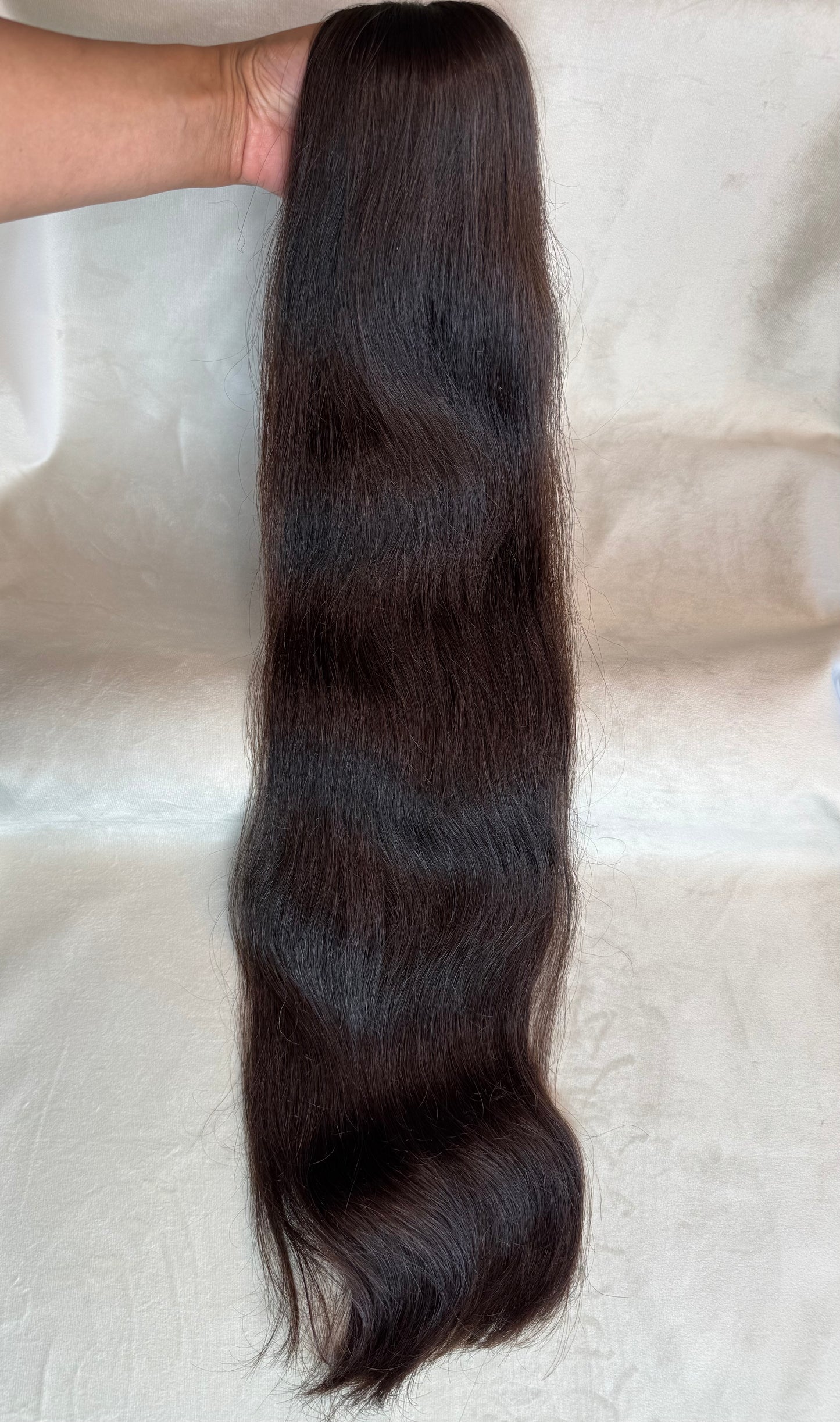 Cabelo Humano Brasileiro - Castanho - liso - 200 g | 80 cm