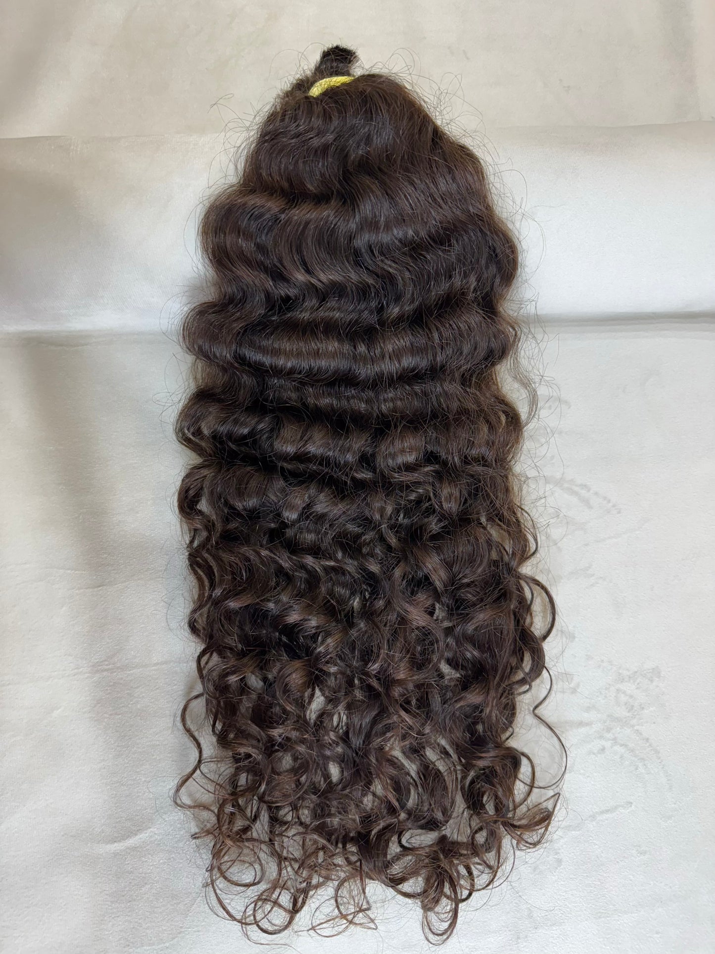 Cabelo Humano Brasileiro - Castanho - Cacheado - 58 cm | 180 g