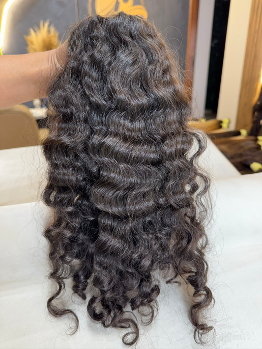 Cabelo Humano Brasileiro - Cacheado - Castanho - 45 cm | 109 g