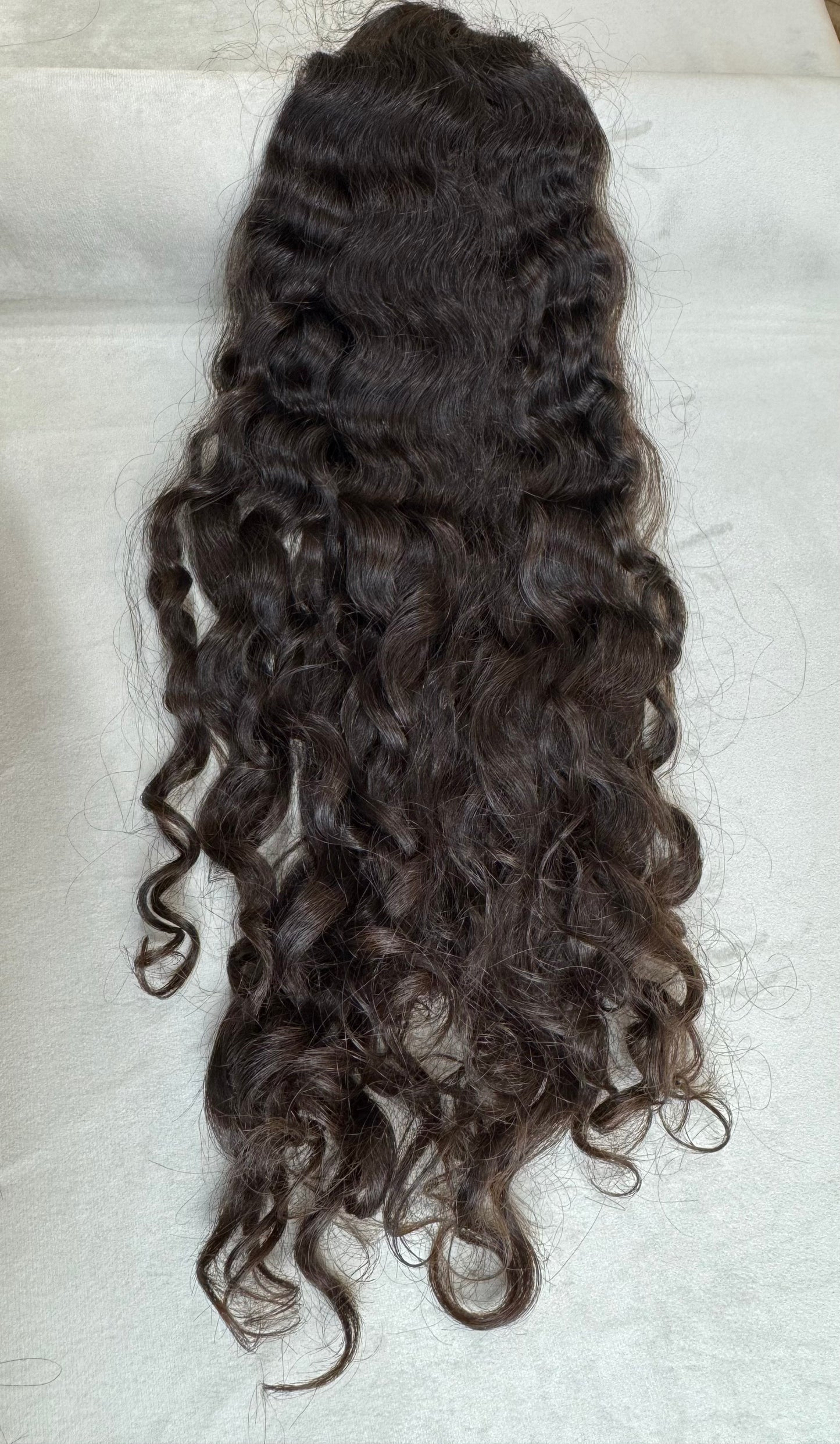 Cabelo Humano Brasileiro - Cacheado - Castanho - 60 cm | 160 g
