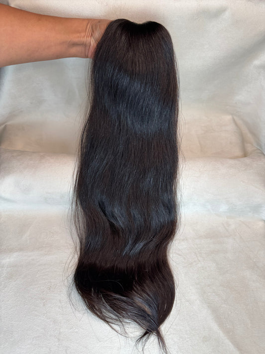 Cabelo Humano Brasileiro - Castanho - Ondulado - 115 g | 55 cm