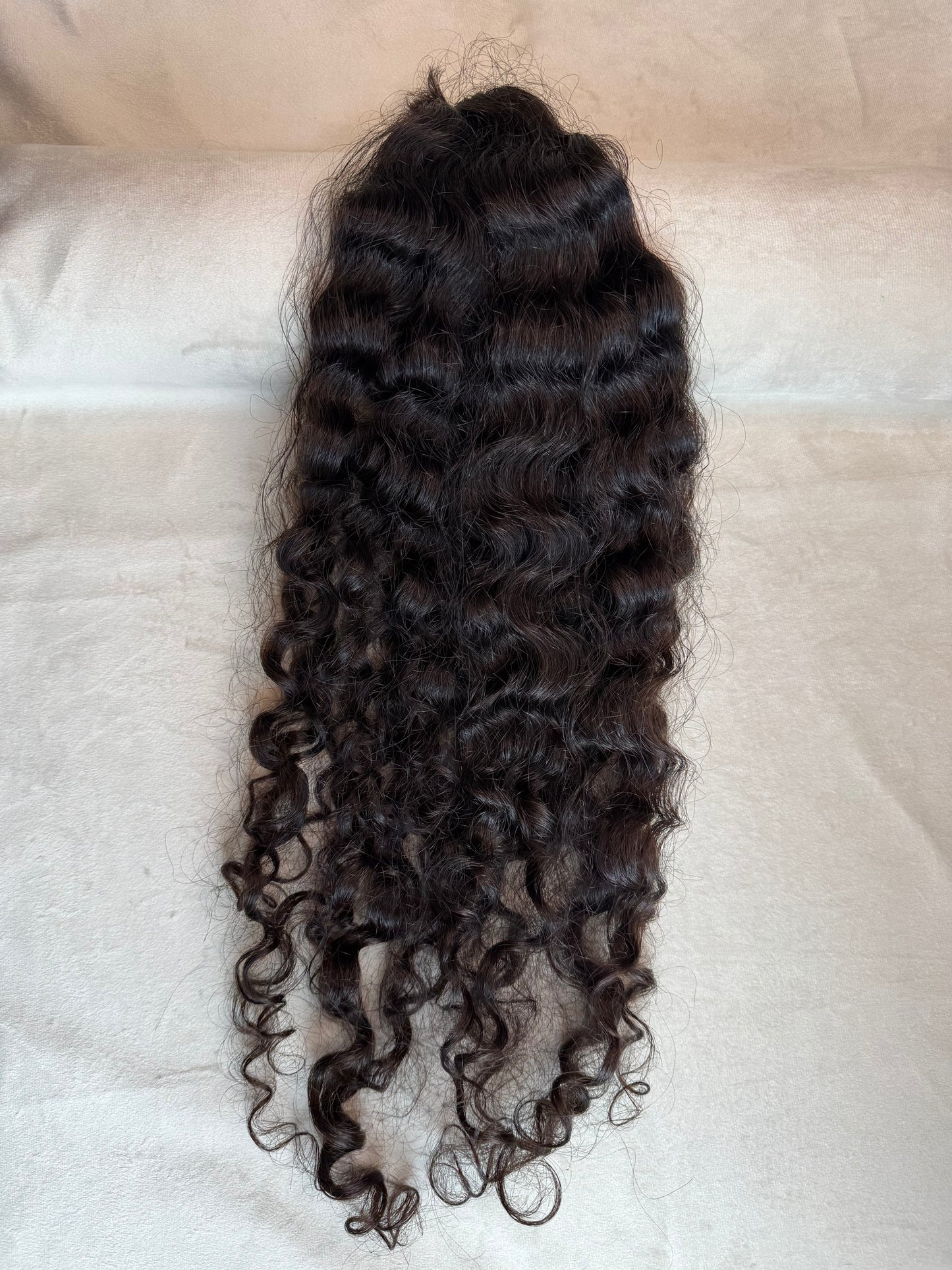 Cabelo Humano Brasileiro - Castanho - Cacheado - 100g | 55 cm