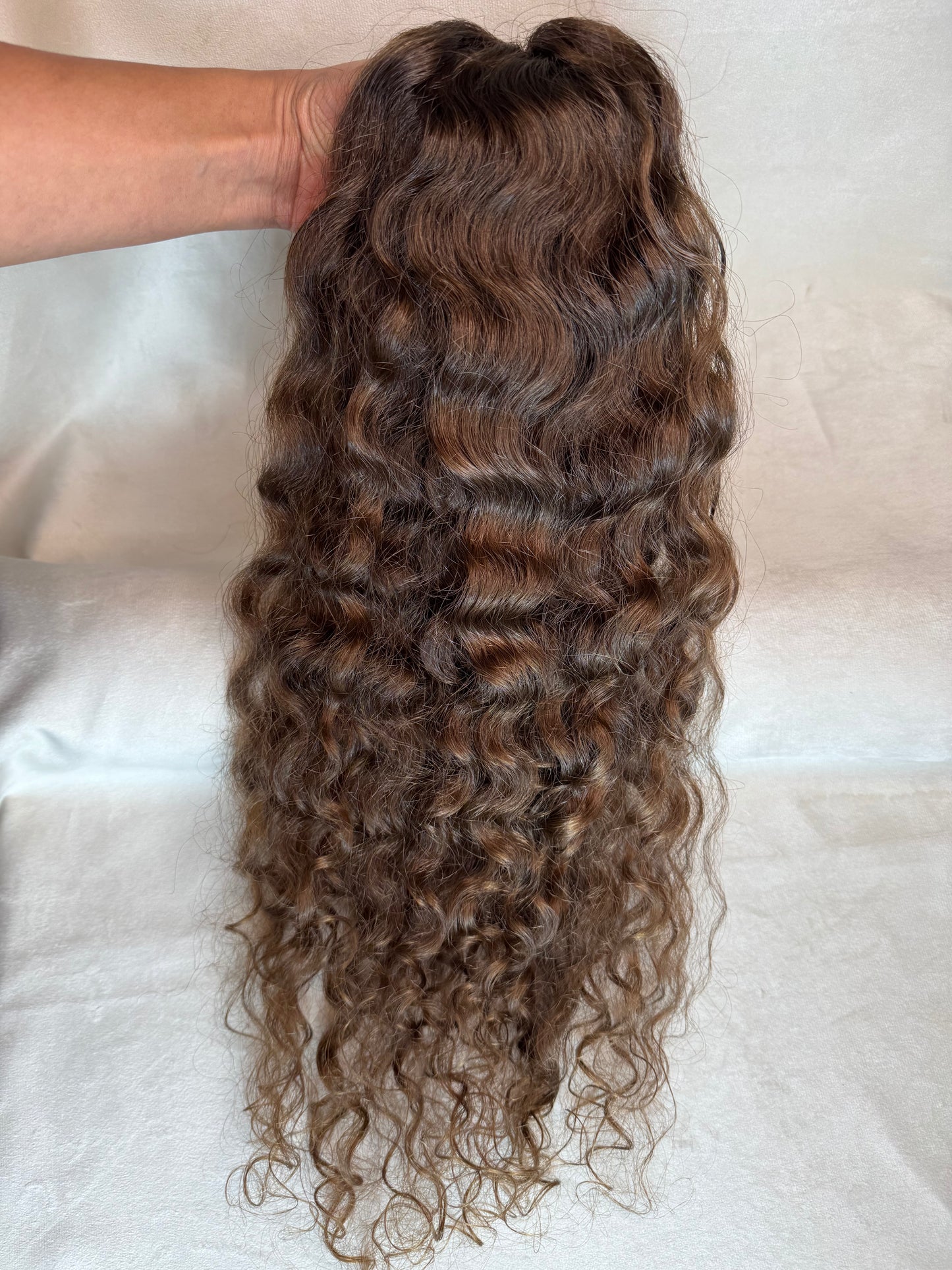 Cabelo Humano Brasileiro - Loiro Escuro - Cacheado - 110 g | 60cm